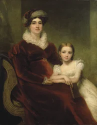 Double portrait de Mme Alexander Allan avec sa petite-fille, Matilda